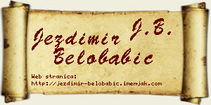 Jezdimir Belobabić vizit kartica